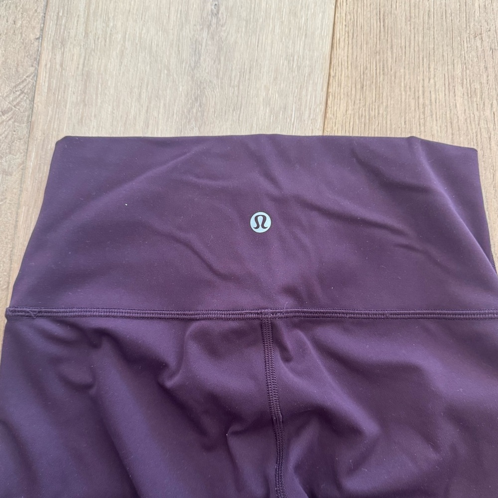 Lululemon plum leggings, cropped, HR, size 4